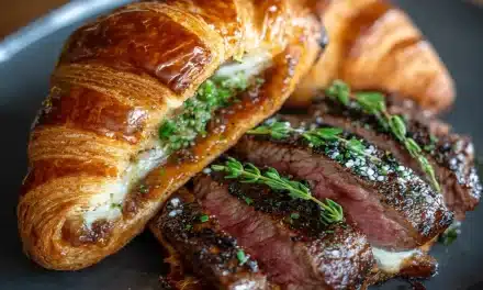 Black Garlic Butter Steak & Brie Croissant Melt – A Delightful Savory Masterpiece