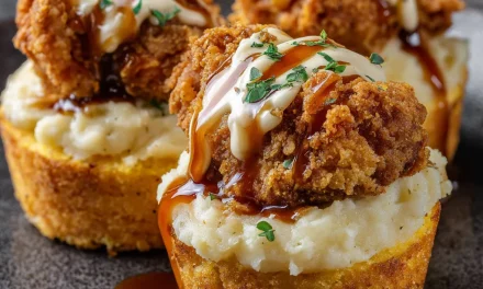 Fried Chicken, Cornbread and Mashed Potato & Gravy Cupcakes – A Delectable Comfort Food Delight