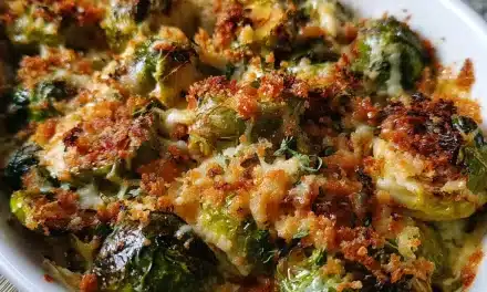 Garlicky Creamy Brussels Sprouts Au Gratin – A Magical 15-Minute Dish