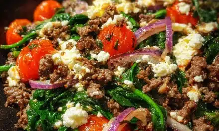 Ground Beef and Spinach Skillet with Feta: A Perfect Express Meal