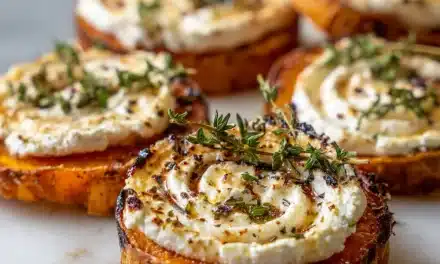Sweet Potato Rounds with Creamy Goat Cheese – A Quick and Effortless Appetizer