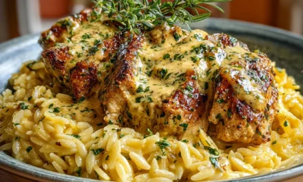 Crockpot Mustard Herb Chicken And Creamy Orzo – The Perfect Weeknight Meal