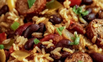 Black Beans and Rice with Sausage: A Magical Family-Style Meal