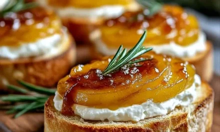 Caramelized Pear & Goat Cheese Crostini with Rosemary: A Delightful Appetizer