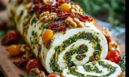 Cheese Log with Pesto and Sun Dried Tomatoes – A Restaurant-Quality Appetizer