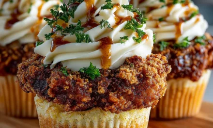 Fried Chicken, Cornbread and Mashed Potato & Gravy Cupcakes – A Delightful Comfort Food Classic