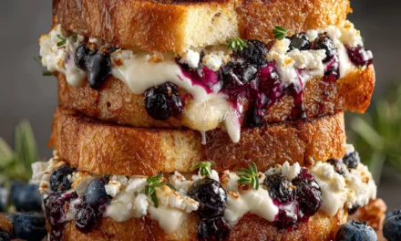 Gourmet Blueberry Grilled Cheese – A Delightful Twist on a Classic