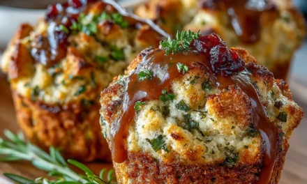 Gravy-Stuffed Stuffing Muffins – A Comforting Holiday Delight