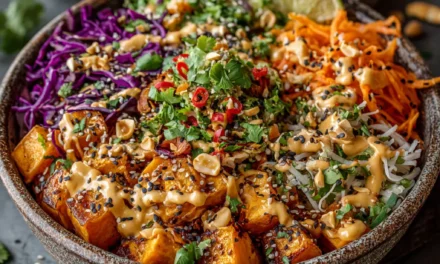 Thai Peanut Sweet Potato Buddha Bowl: A Flavorful and Nutritious Meal