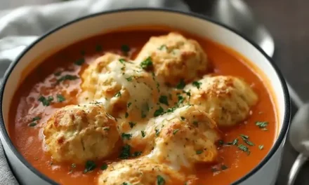 Tomato Soup & Cheesy Herbed Dumplings: A Comforting Classic