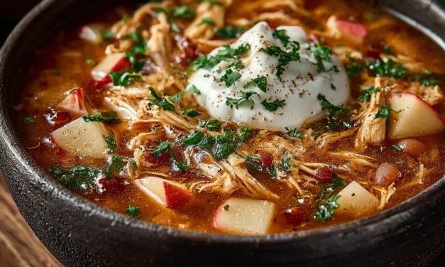 White Cheddar & Apple Chicken Chili: A Comforting and Flavorful Meal