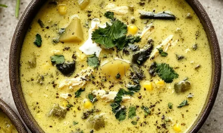 Cozy Roasted Poblano Soup – A Delightful Comfort in a Bowl