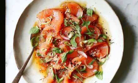 Salmon Crudo with Soy Sesame Dressing – A Refreshing and Flavorful Delight