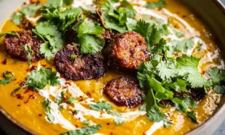 Spicy Chorizo Pumpkin Soup for a Cozy Fall Meal