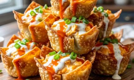 Buffalo Chicken Fire Wonton Cups: A Deliciously Quick Appetizer