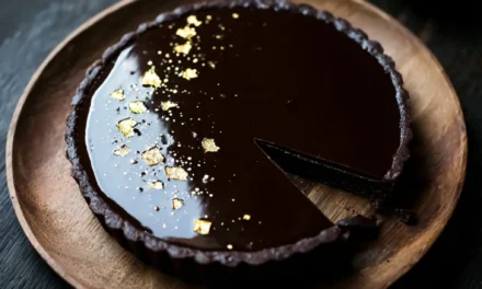 Dark Chocolate Tart with Gold Leaf – A Classic Dessert Delight