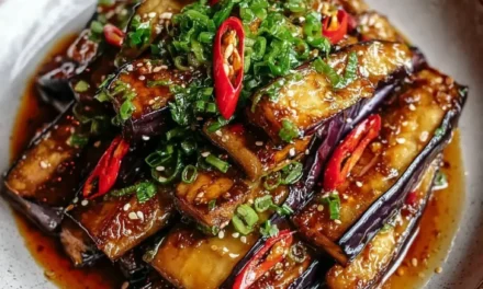 Eggplant Tossed in Garlic Soy Glaze – A Delightful Vegetarian Dish