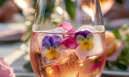 Floral Ice Cube Rosé Spritz – A Refreshing Summertime Treat