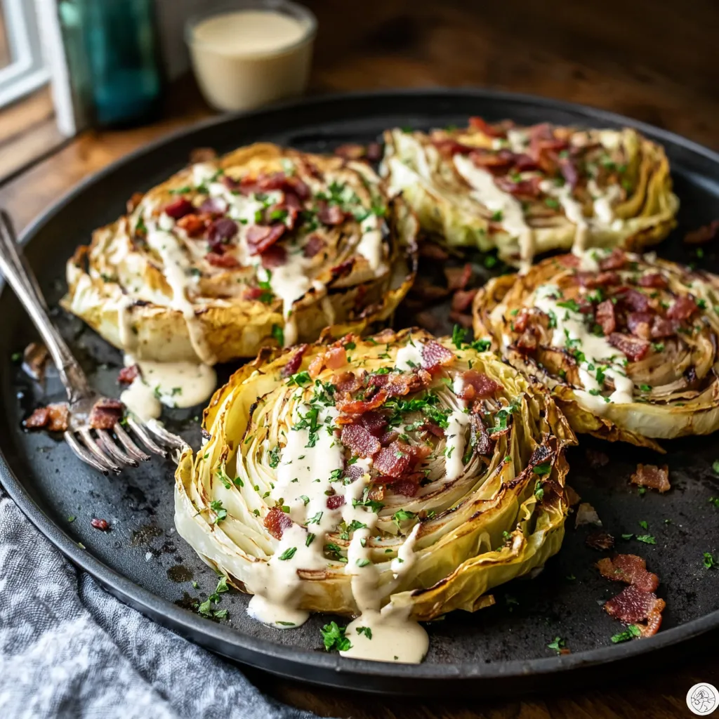Roasted Cabbage Steaks with Bacon: A Mouthwatering 30-Minute Side Dish ...