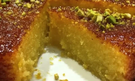Saffron Pistachio Basbousa: A Quick and Comforting Delight