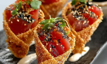 Spicy Tuna Sesame Miso Cones – A Heavenly Appetizer in Minutes