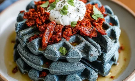 Blue Corn & Chorizo Waffles