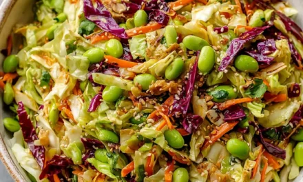 Cabbage and Edamame Salad with Sesame Ginger: A Delightful 10-Minute Recipe
