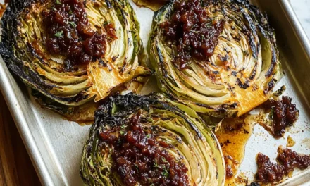 Charred Cabbage Steaks with Bacon Jam: A Savory Sensation
