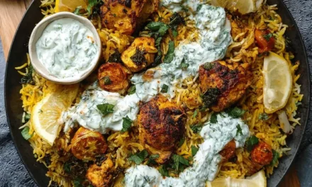 Dump And Bake Chicken Tzatziki Rice