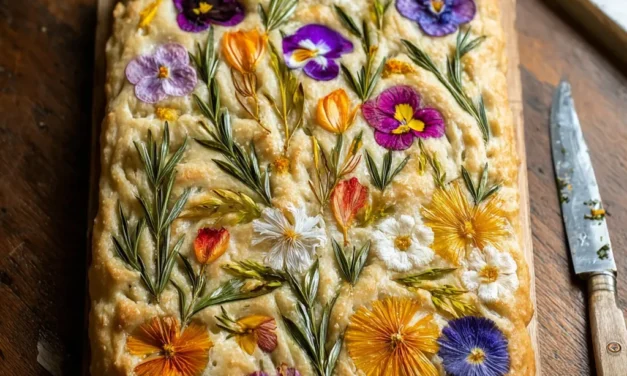 Edible Flower Focaccia – A Comforting Italian Flatbread