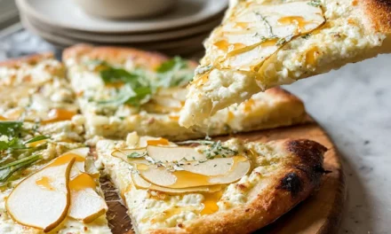 Glacier White Pizza with Hot Honey & Pear: A Mouthwatering Delight