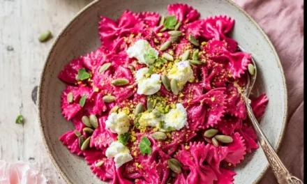 Pink Bow Tie Pasta with Beet Alfredo: A Vibrant and Flavorful Delight