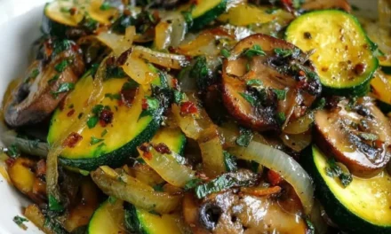 Sauteed Zucchini Mushrooms and Onions: A Delightful Family-Style Dish