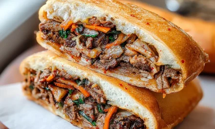 Spicy Kimchi Bulgogi Cheesesteak – A Flavor-Packed Sensation