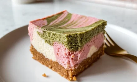 Strawberry Matcha Swirl cheesecake Bars: An Unforgettable Treat
