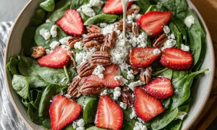 Strawberry Spinach Salad with Poppyseed Dressing – A Fresh, Flavorful Delight