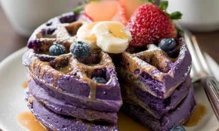 Ube Mochi Waffles