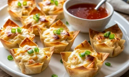 Baked Crab Rangoon Cups