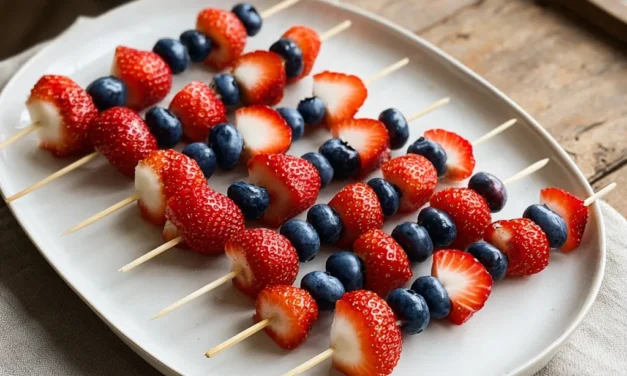 Blueberry and Strawberry Skewers