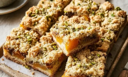 Buttery Apricot Pistachio Squares