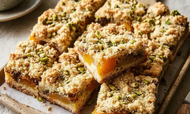 Buttery Apricot Pistachio Squares