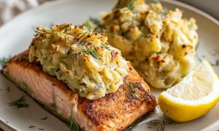 Crab-Stuffed Salmon Fillets