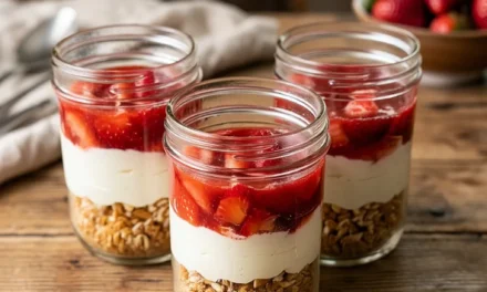 Easy Strawberry Pretzel Salad Jars