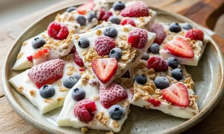 Frozen Yogurt Bark with Fresh Fruit