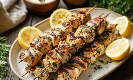 Grilled Lemon-Herb Chicken Skewers