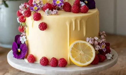 Lemon Raspberry Spring Birthday Cake