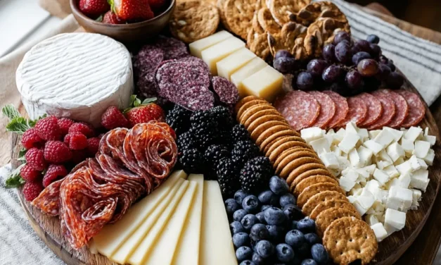 Patriotic Red White and Blue Charcuterie Board