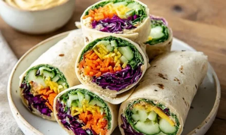 Rainbow Veggie Wraps with Hummus