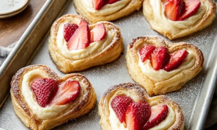 Strawberry Cream Cheese Heart Danishes