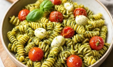 Summer Pesto Pasta with Cherry Tomatoes